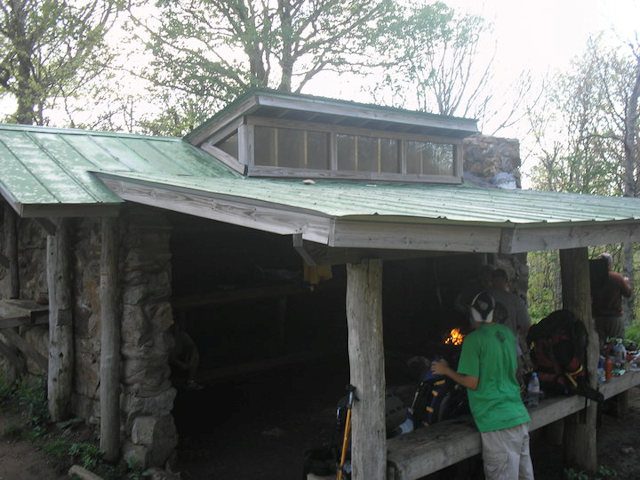 Campig in the Smokies, Siler's Bald Shelter. Photo by Brad Powell.